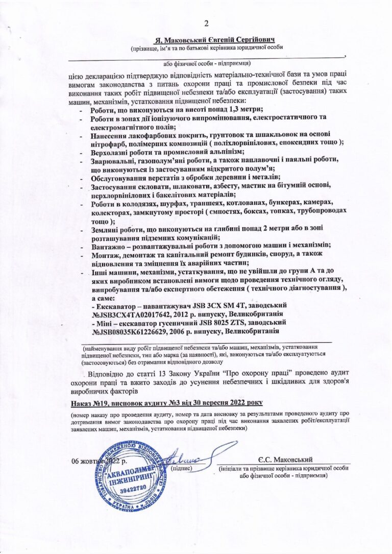 Декларация ООО Акваполимер Инжиниринг страница 2