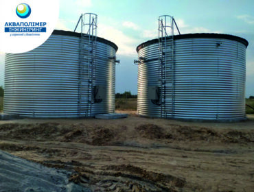 Fire water storage tanks with a volume of 197 m³ Kyiv region