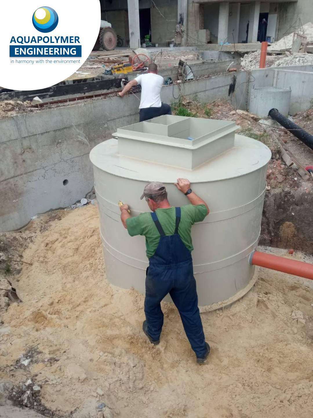 installation of a sewage treatment plant for an agricultural enterprise
