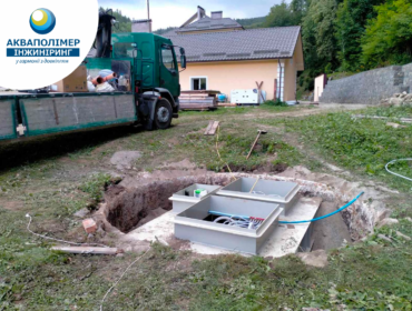 Produkcja i montaż lokalnych oczyszczalni MakBoxPro wydajnośią 12 м³ / dzień. Yaremche, obwód Ivano-Frankivski.